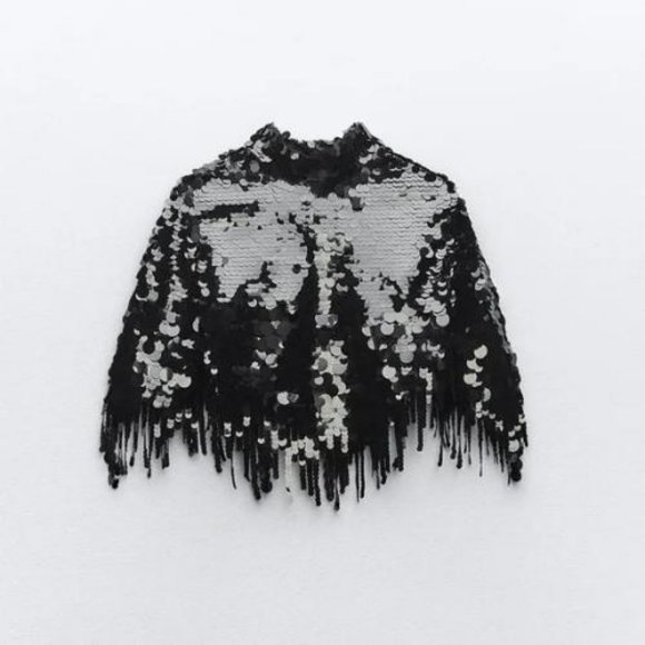ZARA SEQUIN CAPE - Picture 4 of 4